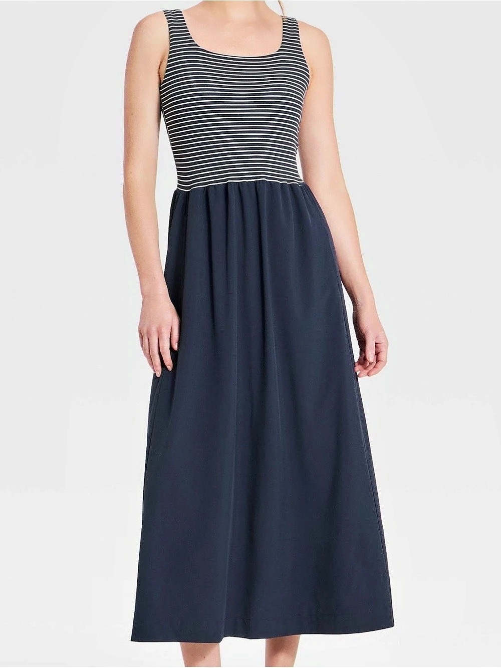 Striped Maxi Dress in Blue & White New without tags